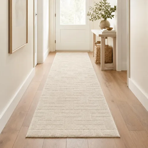 Vista 11 de Well Woven Serenity - Alfombra suave extra larga para pasillo, escalera, trufa de lino, 31 pulgadas x 24 pies