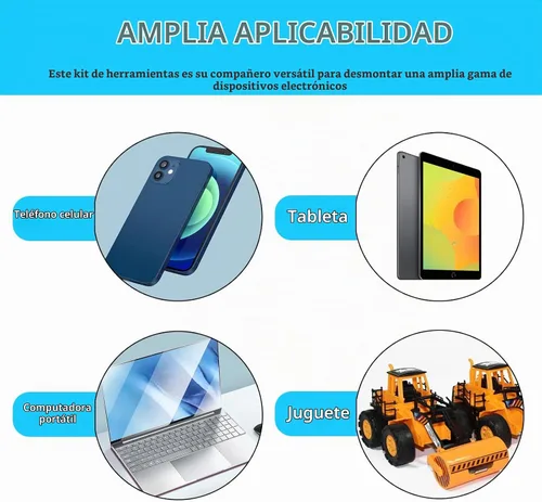 Vista 7 de Spudger - Kit de herramientas de palanca, herramienta de apertura de 8 piezas, kit de herramientas de metal Spudger, herramienta ultrafina y abierta