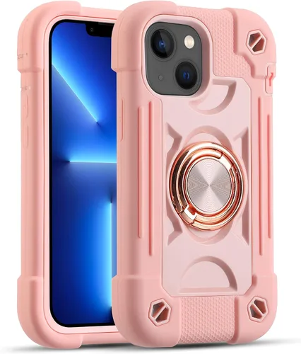 Vista 98 de MARKILL Funda compatible con iPhone Air de 6.5 pulgadas 2025 con soporte de anillo giratorio de 360 grados, protección contra caídas de grado
