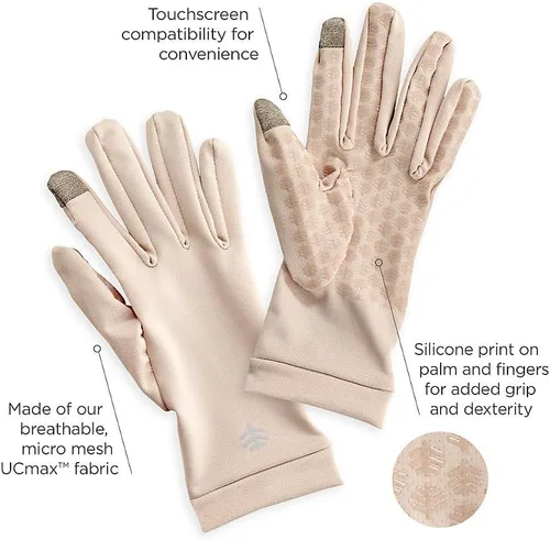 Vista 2 de Coolibar UPF 50+ Gannett - Guantes UV para hombre, protección solar
