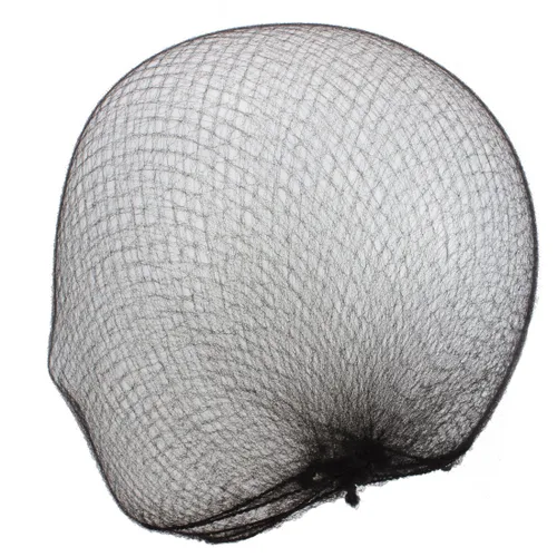 Vista 3 de WeKen Paquete de 20 redes para el cabello con borde elástico invisible, 19.7 in, 20 pulgadas, color negro