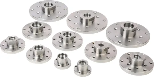 Vista 4 de Placa frontal de torno de madera de 2 pulgadas de acero, placa frontal de portabrocas de máquina de carpintería de husillo de 1 pulgada x 8 TPI