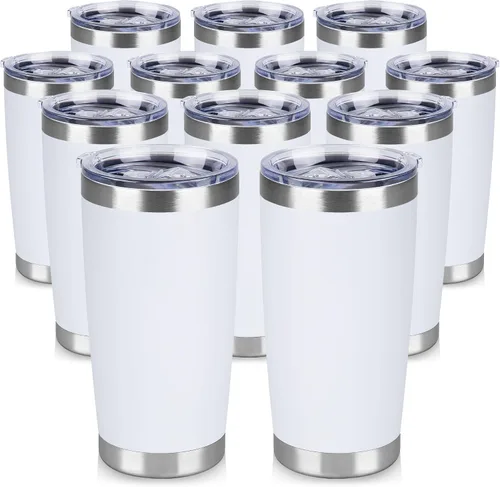 Vista 12 de Vaso Térmico de 20 oz de Acero Inoxidable Vasos Térmicos a Granel con Tapa Aislamiento de Doble Pared Tazas de Café Térmicas para Bebidas Calientes