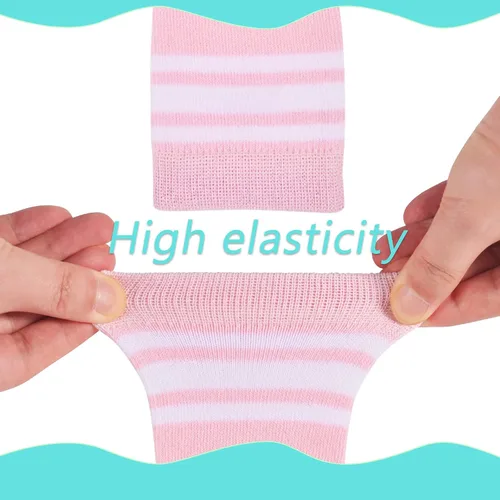 Vista 5 de LO SHOKIM Calcetines hasta la rodilla para niños pequeños calcetines de fútbol para niñas tres rayas sobre la pantorrilla uniforme escolar