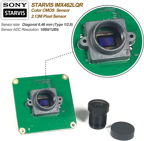 Vista 2 de Módulo de cámara industrial Raspberry Pi STARVIS IMX462 Color CMOS Sensor 2MP Pixel para toda Raspberry Pi, soporte Bullseye libcamera y Raspbian