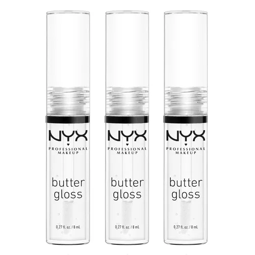 Vista 12 de NYX MAQUILLAJE PROFESIONAL Brillo de mantequilla, brillo de labios no pegajoso, - Eclair (rosa)