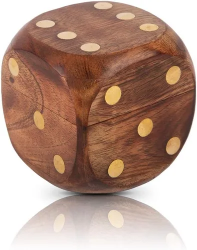 Vista 9 de Caja de madera hecha a mano con 5 dados para lanzador de dados, lanzador de dados portátil, juego de cinco dados, estuche de almacenamiento