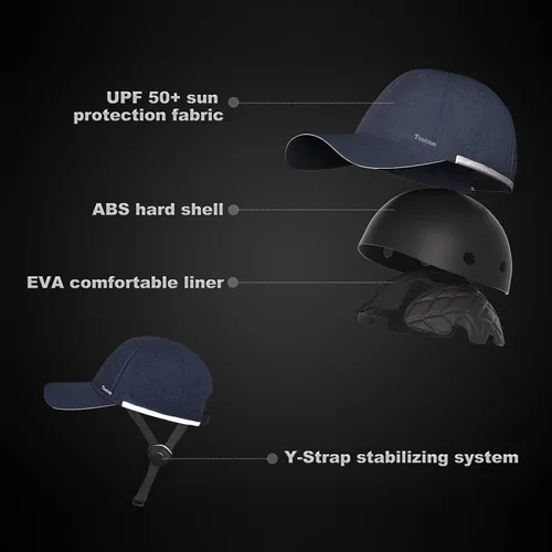 Vista 2 de Tontron Wasumer - Gorra para deportes acuáticos Gorra de kayak Gorra de rafting Sombrero de surf Casco de perfil bajo