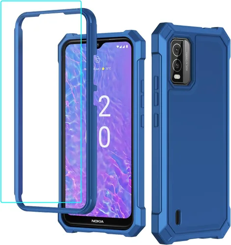 Vista 9 de Funda para Nokia C210 con protector de pantalla, parte delantera trasera de cuerpo completo, protección resistente, silicona suave esmerilada, grado
