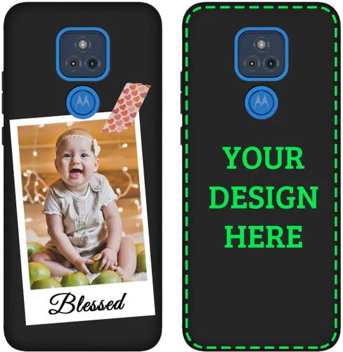 Vista 11 de Funda de teléfono con foto personalizada para Motorola Moto G Play 2021 con imagen, texto, logotipo, nombre, funda negra suave, regalo único