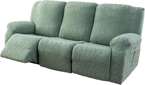 Vista 12 de Funda para Sillón Reclinable de 4 Piezas Elástica, Funda Deslizable de Sofá, Cubierta de Sofá para Sofá Reclinable de 1 Asiento, Protector