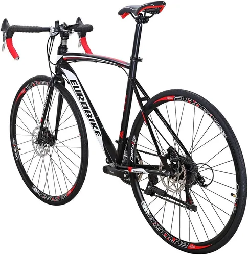 Vista 3 de Eurobike HY XC550 Bicicleta de carretera, bicicleta de carretera de 21 velocidades para adultos, hombres y mujeres, freno de disco 700C bicicleta