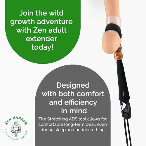 Vista 4 de Zen Hanger Estirador de pene para todo el día (ADS) - Kit de dispositivo extensor de pene ajustable para ampliación