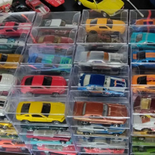 Vista 2 de 100 cajas de exhibición de plástico para modelos de automóvil de juguete a escala 1/64, caja protectora de PVC transparente para modelos