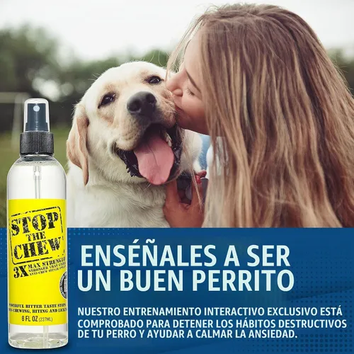 Vista 7 de Spray profesional anti mascadas para perros y cachorros, sin alcohol, disipador amargo más poderoso, 8 onzas