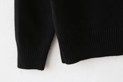 Vista 6 de SMILING PINKER cardigan de cuello redondo para niñas Negro