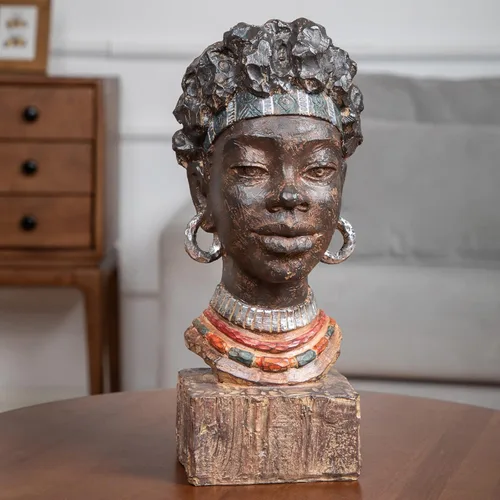 Vista 3 de Leekung Estatuas de hombres africanos & Paquete de estatuas de mujeres africanas