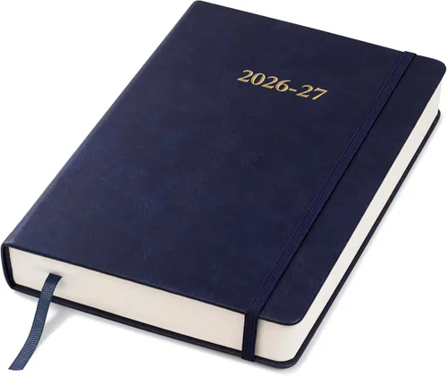 Vista 9 de Wykeham's Planificador de Agenda Diaria Ejecutiva 2025-26 – Personalización disponible – Agenda académica de mitad de año (Negro, 8.5"×5.5")