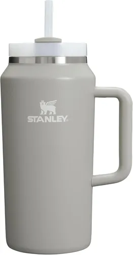Vista 48 de STANLEY Quencher H2.0 Vaso Térmico con asa y pajilla, 64 onzas, tapa Flowstate de 3 posiciones, gran capacidad para viajes y deportes, vaso de acero
