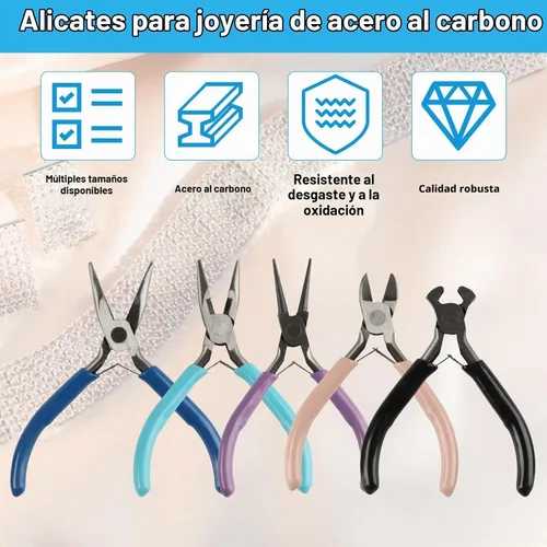Vista 6 de Juego de alicates profesionales de joyería de 5 piezas, herramienta