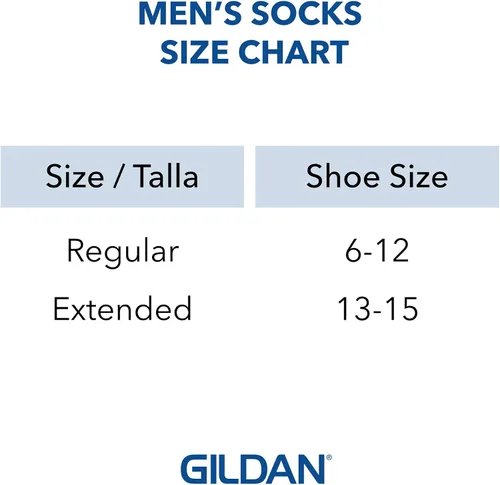Vista 5 de Gildan Calcetines deportivos para hombre, 12 pares