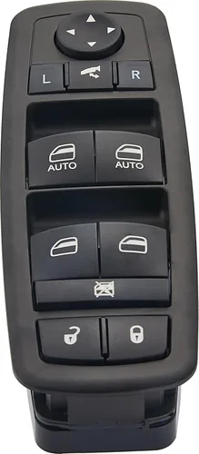 Vista 4 de Interruptor de ventana eléctrico. 11 pines de metal. Compatible con 2016-2018 Ram 1500 2500 3500, 2019-2021 Ram 1500 Classic. Interruptor maestro