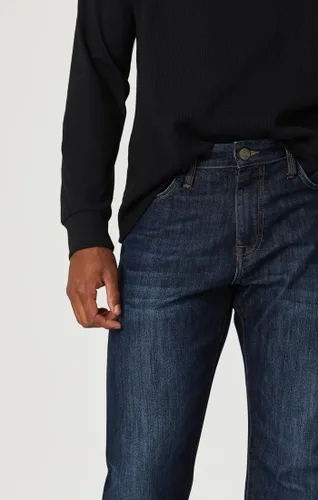 Vista 3 de Mavi Matt Mid Rise Pantalones vaqueros relajados de pierna recta para hombre