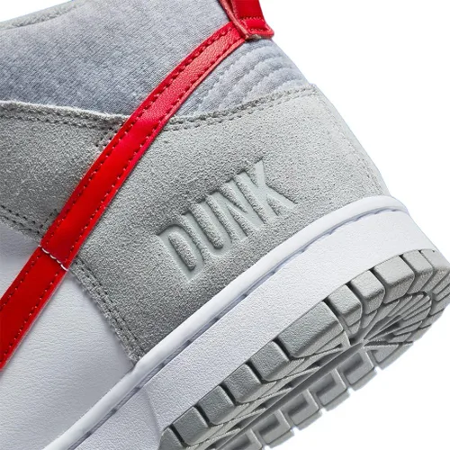 Vista 7 de Nike Dunk Hi SE Lt Smoke GreyGym Red-White (DH9750 001)