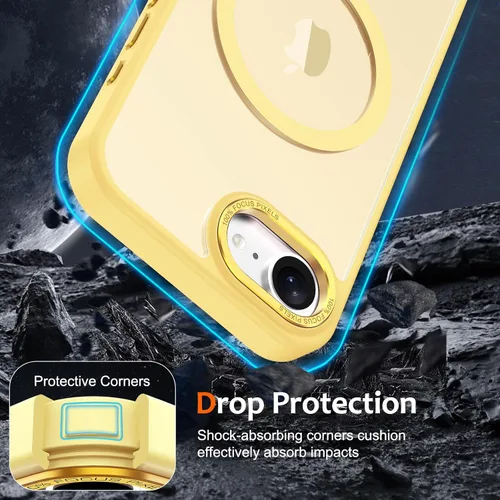 Vista 854 de Anuck - Funda magnética para iPhone 11 compatible con MagSafe, carcasa trasera mate translúcida dura, borde de TPU, delgada, resistente a impactos