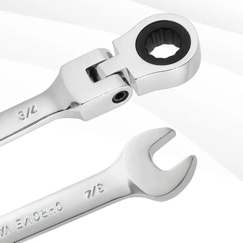 Vista 5 de B4B BANG 4 BUCK Llave de 3/4, llave combinada de trinquete de cabeza flexible, grado industrial, 72 dientes, 12 puntos, caja de trinquete de extremo