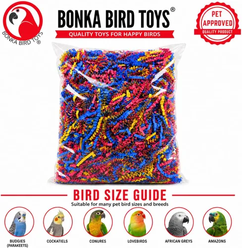 Vista 6 de Bonka Bird Toys 1654 Crinkle Shred Paper Multicolor