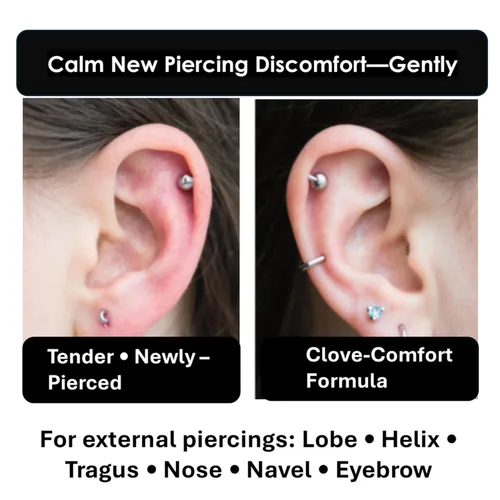Vista 5 de WACAN Suave solución diaria para piercing, enjuague salino calmante para nuevos cuidados posteriores de piercings, limpiador de perforación de sal
