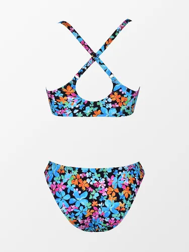 Vista 31 de CUPSHE - Conjunto de bikini de dos piezas para mujer, estampado floral y detalle de nudo de conejo