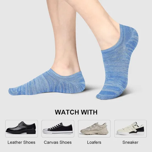 Vista 7 de Calcetines para hombre, calcetines de corte bajo, calcetines cortos para hombre, calcetines casuales de algodón
