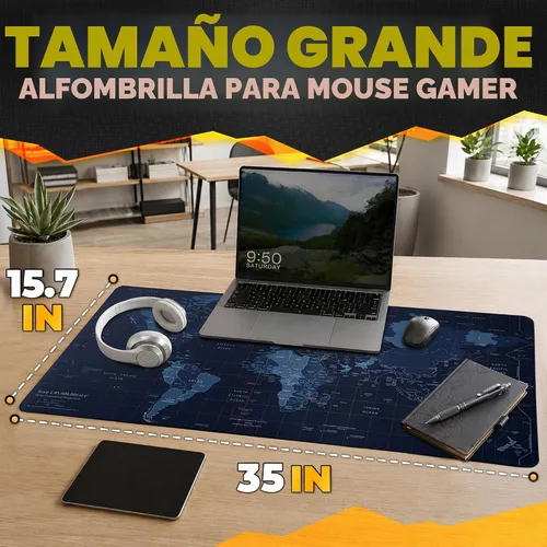 Vista 2 de Alfombrilla de mouse para juegos personalizada, alfombrilla de escritorio grande, antideslizante