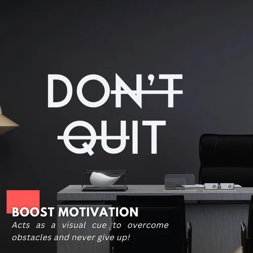 Vista 3 de My Vinyl Story - Calcomanía de pared motivacional con frase en inglés "Don't Quit Do It" para el hogar, gimnasio, fitness, deportes, entrenamiento