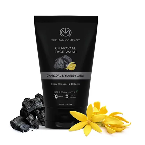 Vista 8 de The Man Company Lavado facial de carbón activado para menylang ylang y argán aceites esenciales contaminación, control de aceite de acné, limpieza