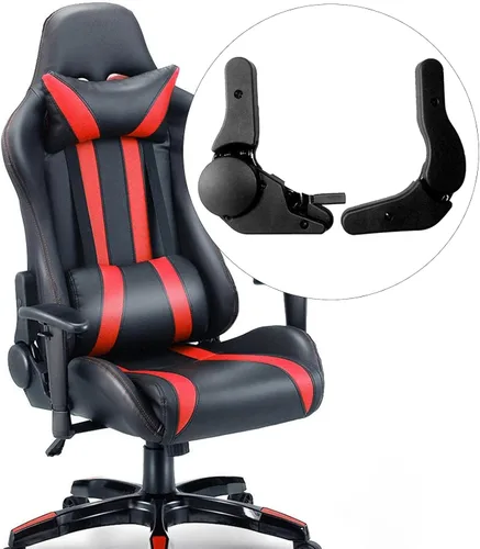 Vista 5 de Esquirla Ajuste de ángulo múltiple para silla, montaje ajustable, reemplazo práctico para silla de oficina, asiento de juegos, ajustador de ángulo