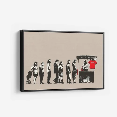 Vista 35 de Arte en lienzo de Banksy para pared, decoración del hogar, lienzo pre-estirado - varios tamaños
