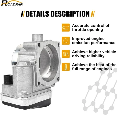 Vista 3 de ROADFAR Cuerpo del acelerador S20042 53032801AC para 2007-2009 para Chrysler Aspen 2005-2009 para Dodge Durango 2005-2010 para Dodge Ram 1500