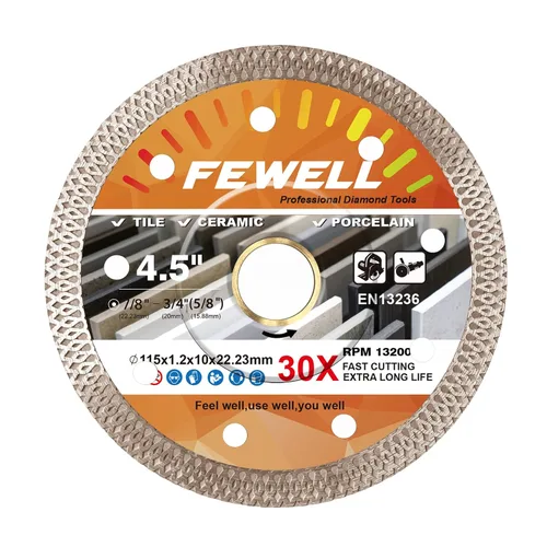 Vista 11 de FEWELL Hoja fina estupenda de la teja del diamante de la porcelana de 4 pulgadas 3 unids/lote para cortar azulejos de porcelana de cerámica