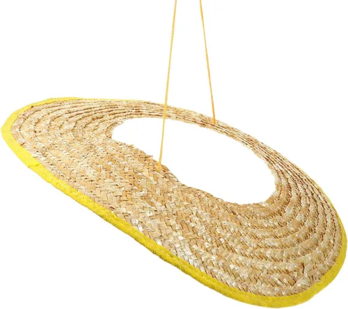 Vista 8 de UKCOCO Capucha de protección solar, sombrero duro de paja de trigo, transpirable y ligero, ideal para trabajadores de la construcción, trabajo