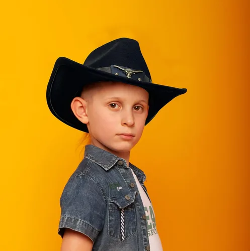 Vista 8 de Jastore Sombrero de vaquero occidental para niños y niñas, clásico vaquero con cinturón de hebilla