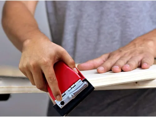 Vista 4 de WEWGO - Bloque de lija para madera o autocuerpo, acabado de muebles, soporte para hojas de lija de mano, que hace que el papel de lija no se rasgue