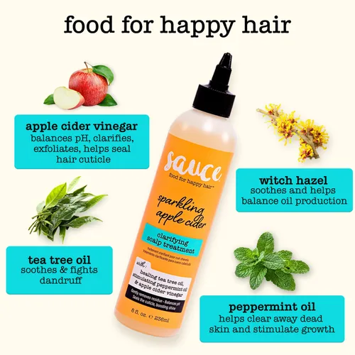 Vista 5 de SAUCE BEAUTY Tratamiento aclarador del cuero cabelludo (8 onzas líquidas) Limpiador espumoso para el cuero cabelludo y el cabello, removedor