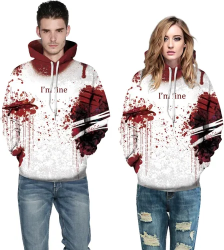 Vista 3 de NONSAR Sudaderas con capucha con estampado gráfico 3D para hombres y mujeres, camisetas unisex con capucha