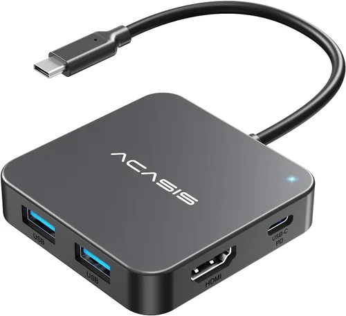Vista 7 de ACASIS USB C Hub 10Gbps, USB C a 4K 60Hz Adaptador HDMI para Laptop/MacBook Negro