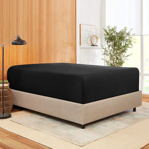 Vista 8 de 100 % algodón natural de 400 hilos, 1 pieza con bolsillo profundo de 21 pulgadas y 2 fundas de almohada, juego de sábanas de 3 piezas