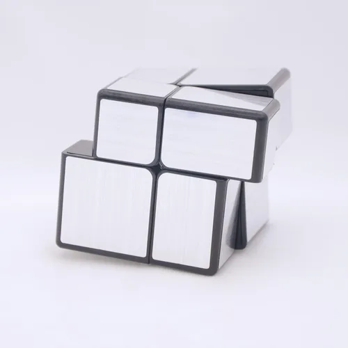 Vista 2 de Bukefuno QY Toys - Espejo de 2 x 2 bloques de cubo plateado, rompecabezas mágico de 2 x 2 x 2 pulgadas, versión plateada