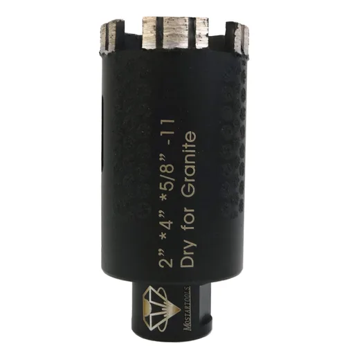 Vista 7 de Broca de núcleo seco de diamante soldada con láser de 1-1/4 "Broca de granito de 1 1/4 pulgadas para mármol, cuarzo, piedra dura